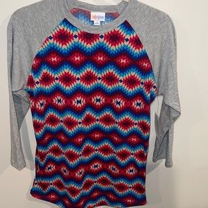 Lularoe Randy baseball t top size small